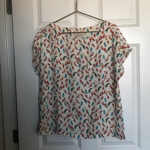 Loft Parrot print blouse